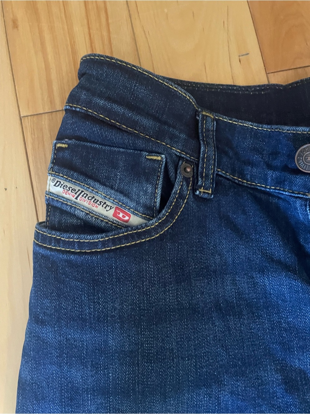 Diesel High-Rise Dark Blue Denim Jeans